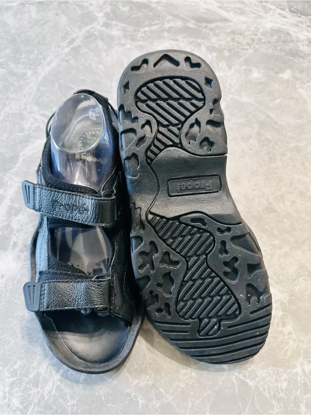 Propet SurfWalker II Summer Sport Sandals Mens Size 11 X (3E)Wide Black Leather